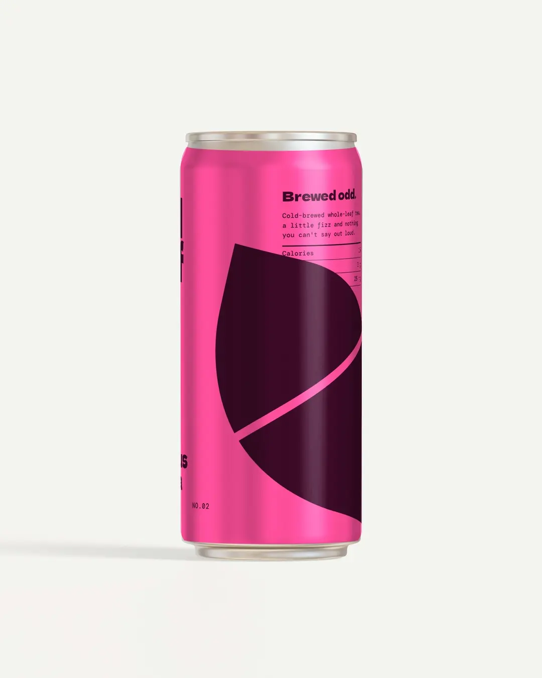 Hibiscus Hojicha can, turned to show the back